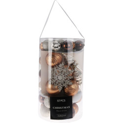 Vianon ozdoby sada 57 ks hnd, zlat, MIX