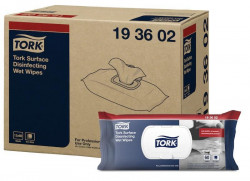 Vlhèené obrúsky Tork Premium na dezinfekciu povrchov - 60 ks