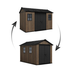 Z�hradn� dom�ek Keter Apex 7,5 x 11 Walnut, s podlahou