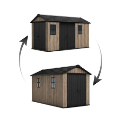 Z�hradn� dom�ek Keter Apex 7,5 x 13 Ashwood, s podlahou