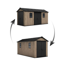 Z�hradn� dom�ek Keter Apex 7,5 x 15 Ashwood, s podlahou