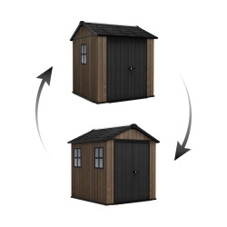 Z�hradn� dom�ek Keter Apex 7,5 x 7 Walnut, s podlahou