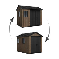 Z�hradn� dom�ek Keter Apex 7,5 x 9 Walnut, s podlahou