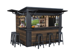 Z�hradn� dom�ek Keter Deco Bar Duo Walnut, s podlahou
