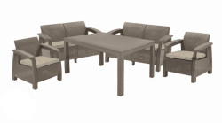 Zhradn nbytok Keter Corfu Fiesta set dve dvojsedaky + dve kresl + stl cappuccino