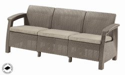 Z�hradn� n�bytok Keter Corfu love seat max trojmiestna pohovka cappuccino, po�koden� obal