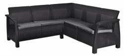 Zhradn nbytok Keter Corfu Relax rohov pohovka grafitov