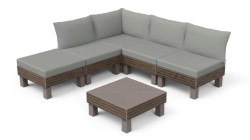 Z�hradn� n�bytok Keter Elements 5-miestny modul�rny set walnut