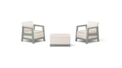 Z�hradn� n�bytok Keter Scandi set dve kresl� + �lo�n� stol�k b�ovo siv�