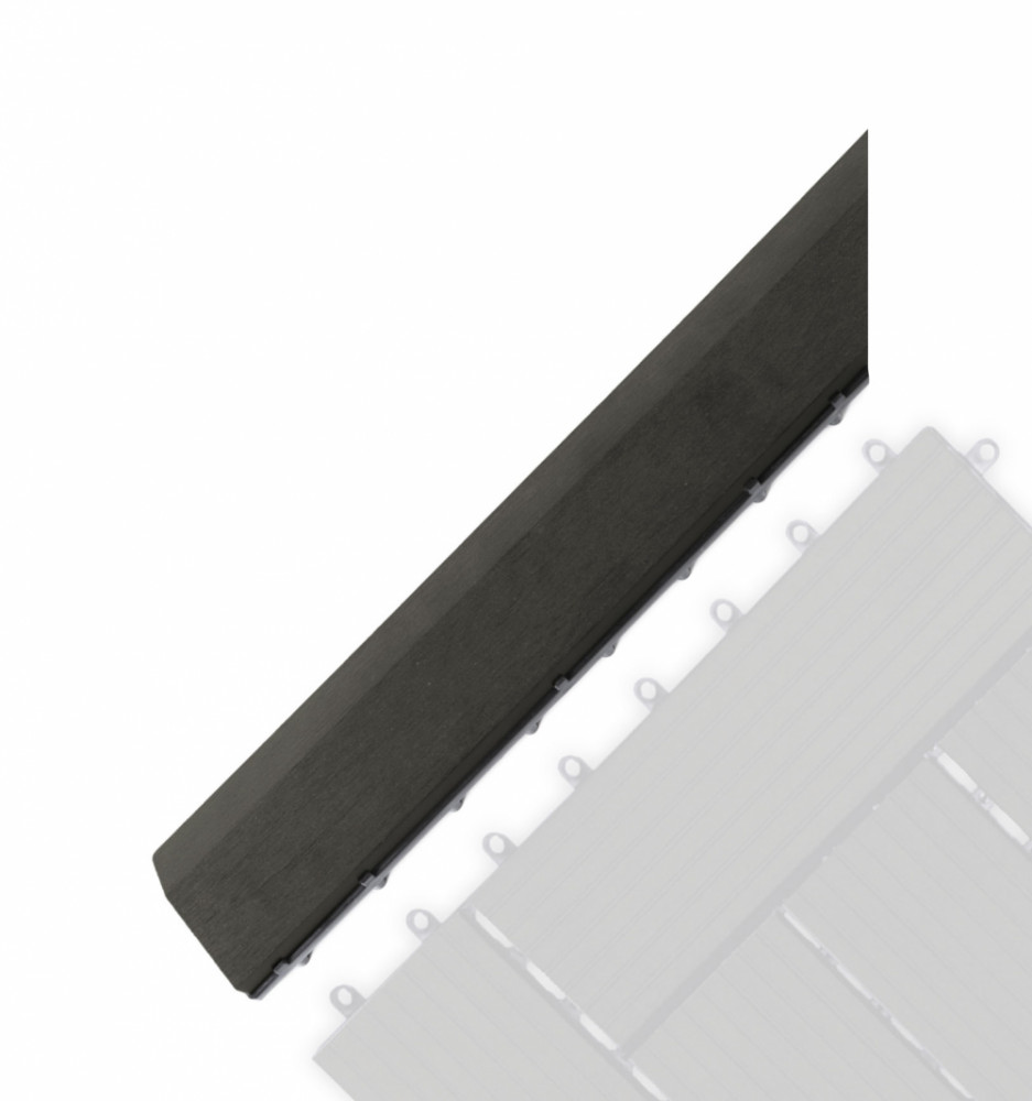 Prechodová lišta G21 Eben pro WPC dlaždice, 38,5 x 7,5 cm rohová (levá)