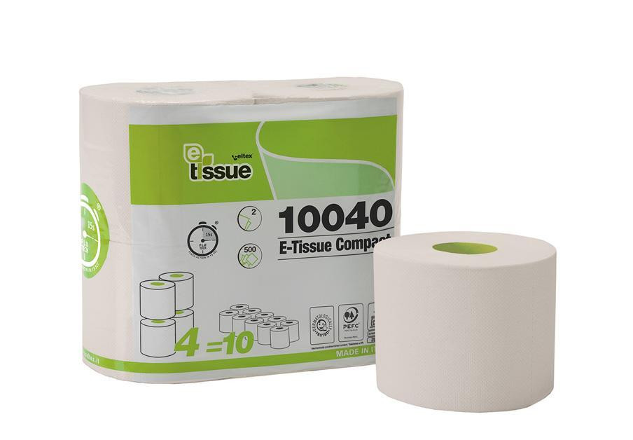 Toaletný papier  Celtex BIO E-Tissue 2vrstvy 400útržků - 4 ks