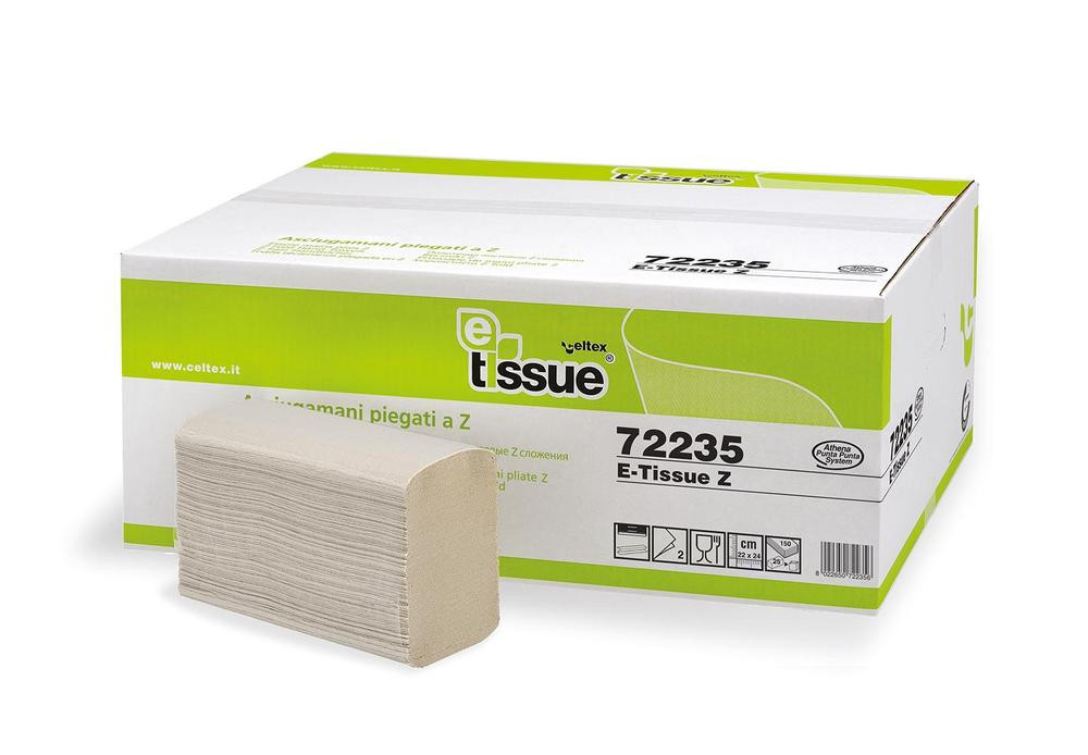 Uteráky  Celtex papírové skládané BIO E-Tissue 3750ks, 2vrstvy