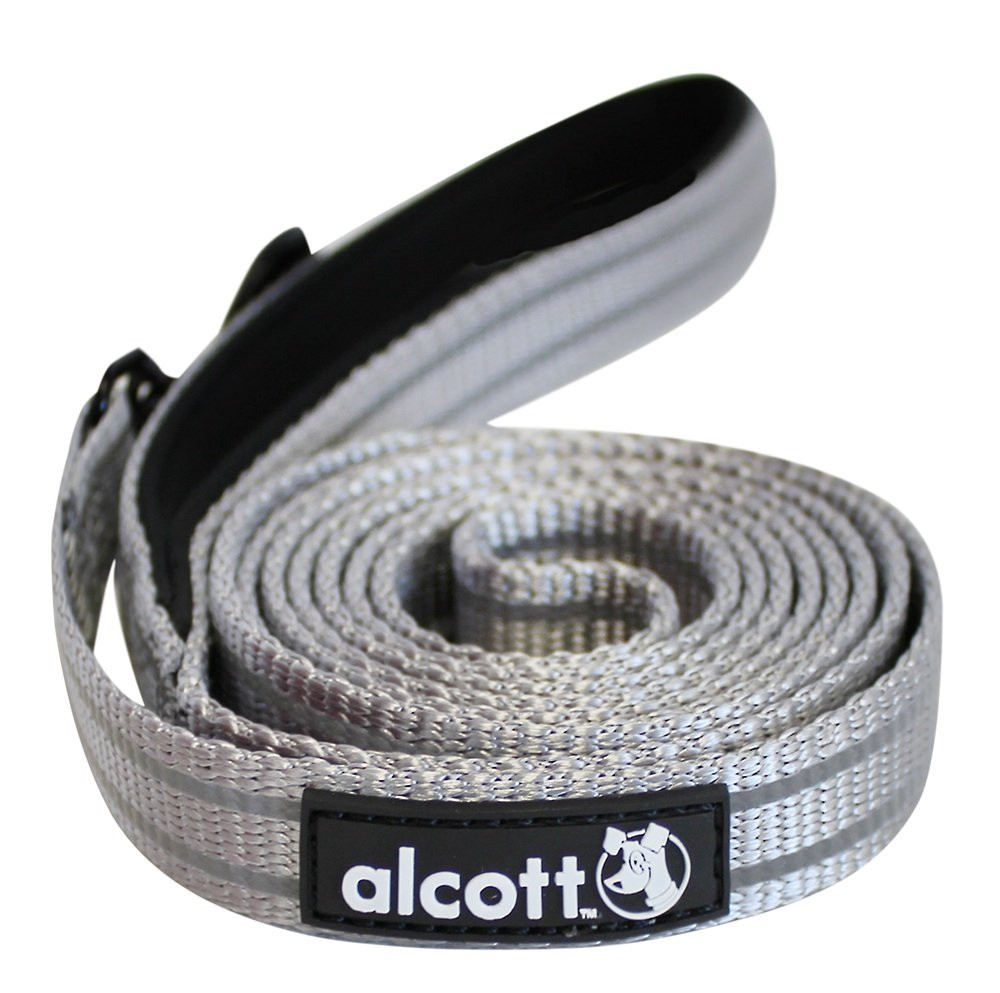 Vodítko Alcott reflexné pre psov, šedé, velikost S