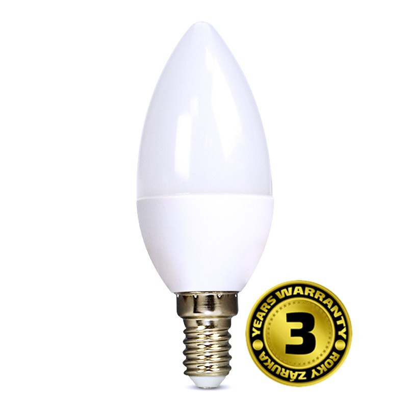 Žiarovka Solight WZ410 svíčka, 6W, E14, 4000K, 450lm